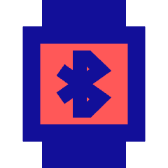 Watch Square Bluetooth Icon from Sharp Pop Set