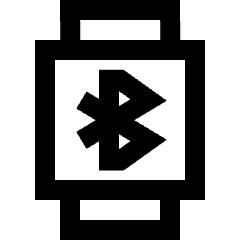 Watch Square Bluetooth Icon from Sharp Line Set