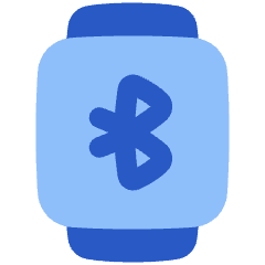 Watch Square Bluetooth Icon from Plump Flat Set