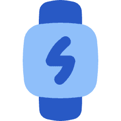 Watch Square Charging Icon from Flex Flat Set