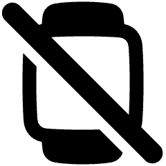 Watch Square Disable Icon from Plump Solid Set