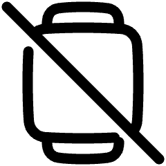 Watch Square Disable Icon from Plump Line Set