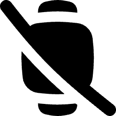 Watch Square Disable Icon from Flex Solid Set