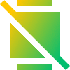 Watch Square Disable Icon from Sharp Gradient Set