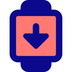 Watch Square Download Icon from Core Pop Set