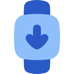 Watch Square Download Icon from Flex Flat Set