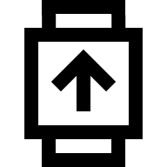 Watch Square Download Icon from Sharp Line Set