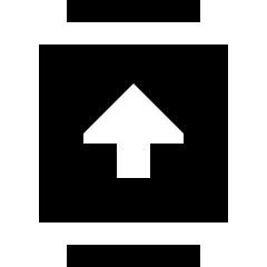 Watch Square Download Icon from Sharp Solid Set