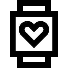 Watch Square Heartbeat Monitor 1 Icon from Sharp Line Set