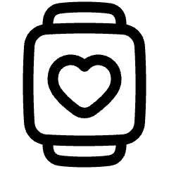 Watch Square Heartbeat Monitor 1 Icon from Plump Line Set