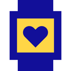 Watch Square Heartbeat Monitor 1 Icon from Sharp Pop Set