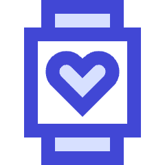 Watch Square Heartbeat Monitor 1 Icon from Sharp Duo Set