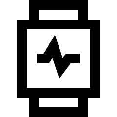 Watch Square Heartbeat Monitor 2 Icon from Sharp Line Set