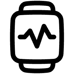 Watch Square Heartbeat Monitor 2 Icon from Plump Line Set