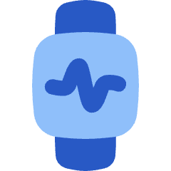 Watch Square Heartbeat Monitor 2 Icon from Flex Flat Set