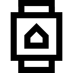 Watch Square Home Icon from Sharp Line Set