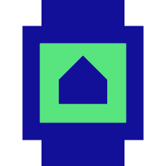Watch Square Home Icon from Sharp Pop Set