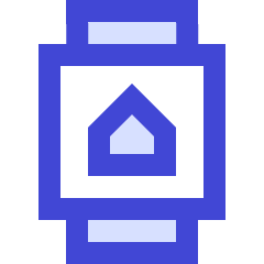 Watch Square Home Icon from Sharp Duo Set