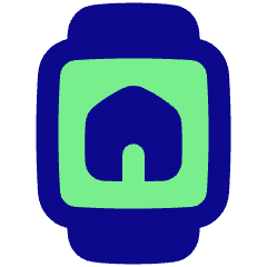 Watch Square Home Icon from Plump Pop Set