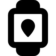 Watch Square Location Icon from Core Solid Set