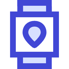 Watch Square Location Icon from Sharp Duo Set