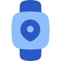 Watch Square Location Icon from Flex Flat Set