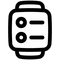 Watch Square Menu Icon from Plump Line Set