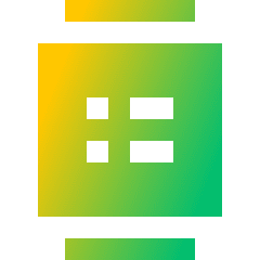 Watch Square Menu Icon from Sharp Gradient Set