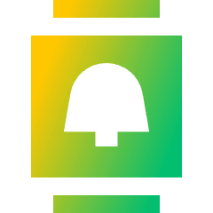 Watch Square Notification Icon from Sharp Gradient Set