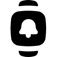 Watch Square Notification Icon from Flex Solid Set