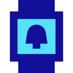 Watch Square Notification Icon from Sharp Pop Set