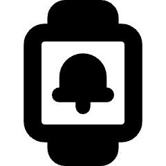 Watch Square Notification Icon from Core Solid Set