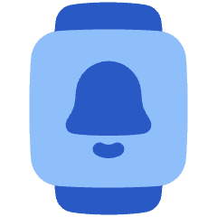 Watch Square Notification Icon from Plump Flat Set