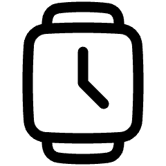 Watch Square Time Icon from Plump Line Set