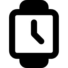 Watch Square Time Icon from Core Remix Set