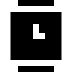 Watch Square Time Icon from Sharp Solid Set