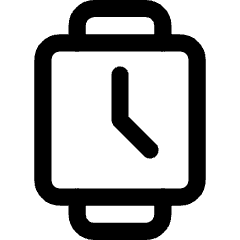 Watch Square Time Icon from Core Line Set