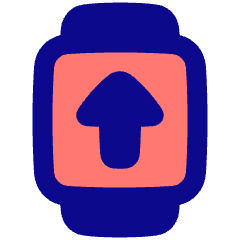 Watch Square Upload Icon from Plump Pop Set