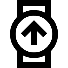 Watch Square Upload Icon from Sharp Line Set