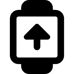 Watch Square Upload Icon from Core Remix Set