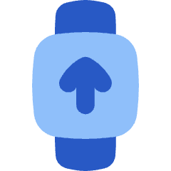 Watch Square Upload Icon from Flex Flat Set