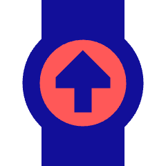 Watch Square Upload Icon from Sharp Pop Set