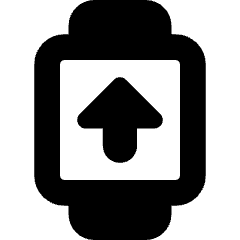 Watch Square Upload Icon from Core Solid Set