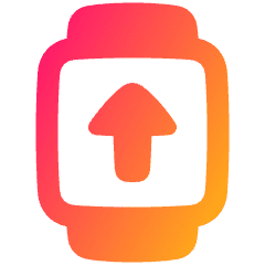 Watch Square Upload Icon from Plump Gradient Set