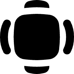 Watch Vibration Square Icon from Flex Solid Set