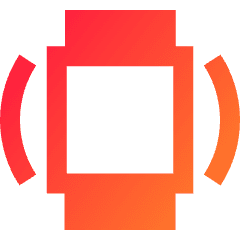 Watch Vibration Square Icon from Sharp Gradient Set