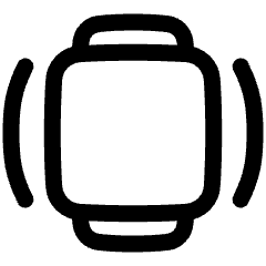 Watch Vibration Square Icon from Plump Line Set