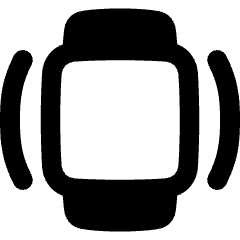 Watch Vibration Square Icon from Plump Solid Set