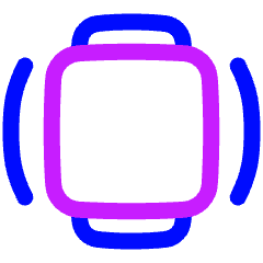 Watch Vibration Square Icon from Plump Neon Set