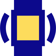 Watch Vibration Square Icon from Sharp Pop Set